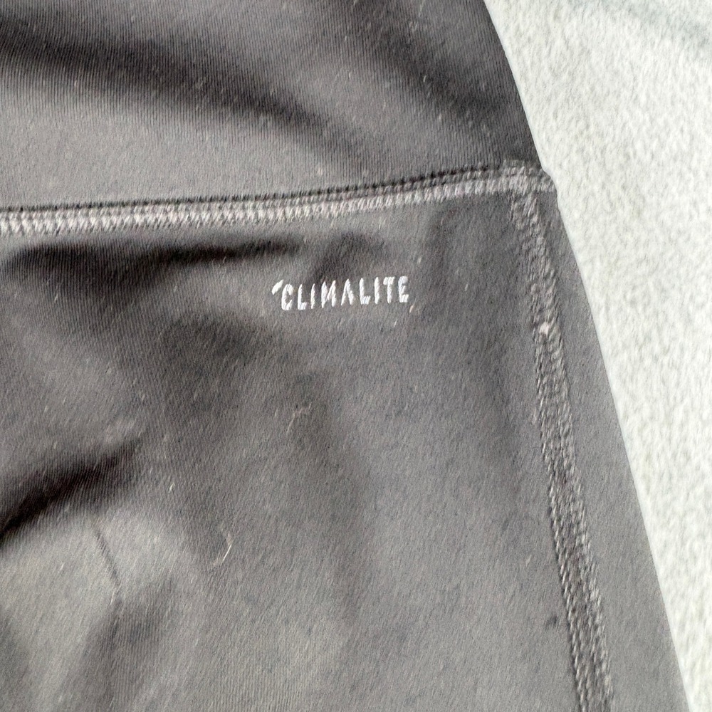 Adidas Climalite Leggings Womens Medium Black White 3-Stripe High Waist Tights - Picture 8 of 8